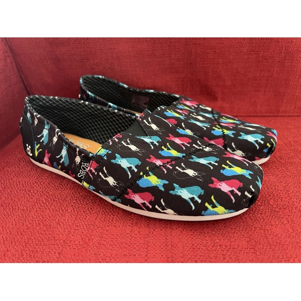 Skechers Bob’s for Dogs women’s size 7.5 Boston Terrier